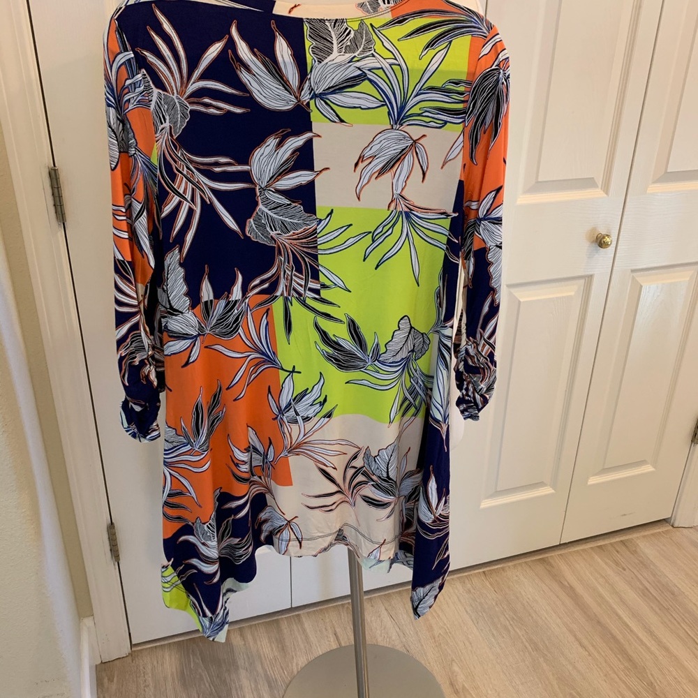 Joan Vass Multicolor Tunic Top NWT - Picture 3 of 5